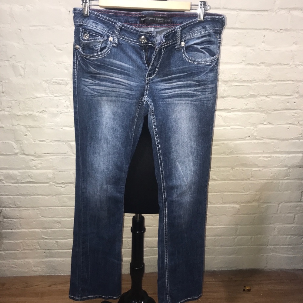 Woman's "twentyone black" jeans Boot Cut